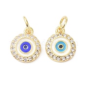 Подвески из латуни с кубическим цирконием и эмалью ZIRC-C022-34G