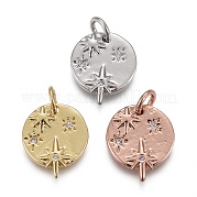 Латунные микропаве прозрачные кубические циркониевые подвески KK-F821-28