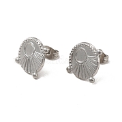 304 Stainless Steel Stud Earring Cabochon Settings EJEW-I281-01P