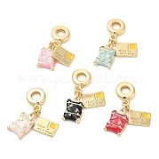 Латунные эмалированные европейские подвески с подвесками KK-D027-13G