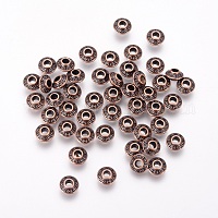 PandaHall Elite1 Box 300 Pcs 6 Style Tibetan Silver Spacer Beads Jewelry Findings Accessories for