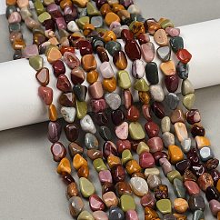 Hebras de cuentas de ágata natural de alashan, pepitas, piedra caída, 8~13x8~10x3~8mm, agujero: 1 mm, aproximamente 49~50 pcs / cadena, 15.55~15.75'' (39.5~40 cm)