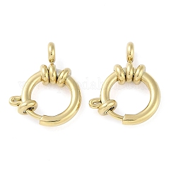 Fermagli ad anello a molla in acciaio inossidabile 304 placcati ioni (ip), vero placcato oro 18k, 18x14.5x4.5mm, Foro: 2.5 mm