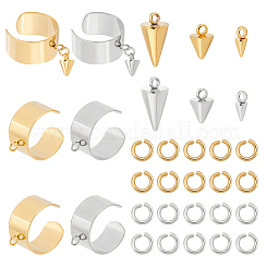 UNICRAFTALE 14pcs 7 Styles Polished Lobster Claw Clasps Stainless