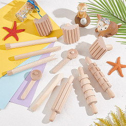 Ensembles d'outils de modelage en argile de bois&nbsp;DIY-WH0195-04
