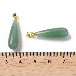 Pendentifs en forme de larme d'aventurine verte naturelle&nbsp;X-G-Q005-03G-06