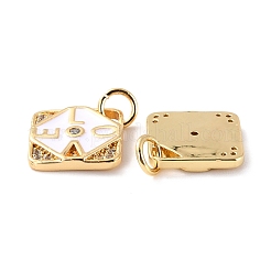 Colgante micropavé cubic zirconia de latón&nbsp;ZIRC-P092-026G-RS
