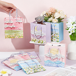 24 Stück 4 Arten Papiergeschenktüten mit Polyestergriffen&nbsp;CARB-NB0001-13