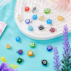 20 Stück handgefertigte Millefiori-Glasanhänger&nbsp;PALLOY-TADJ00003