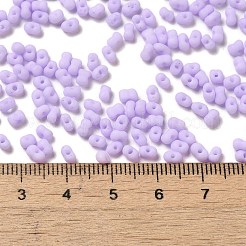 Glas mattierte Saatperlen-Perlen&nbsp;SEED-K009-05B-04