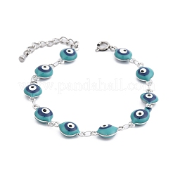 Pulseras de cadena de eslabones de acero inoxidable 304&nbsp;BJEW-K265-007P-03