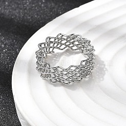 5 anello aperto in acciaio inossidabile 304 per donna&nbsp;RJEW-K313-02P