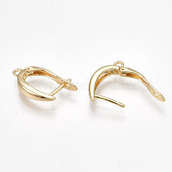 Boucles d'oreilles créoles en laiton avec fermeture à loquet&nbsp;X-KK-S350-072G