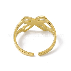 Bague ouverte en acier inoxydable 304 avec placage ionique (IP) pour femme&nbsp;RJEW-E053-03G