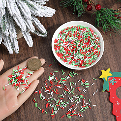 120 g 3 Farben Weihnachtsmotiv handgemachte Polymer Clay Perlen&nbsp;CLAY-SC0002-08