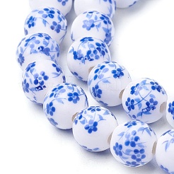 Fatti a mano fiore di porcellana stampato branelli di ceramica fili&nbsp;PORC-J006-C03-A