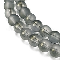 Brins de perles de verre transparent dépoli&nbsp;X1-GLAA-P065-8mm-12