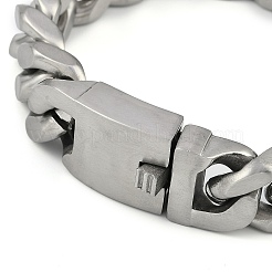 304 Edelstahl Cuban Link Kettenarmbänder für Männer&nbsp;BJEW-B102-06P