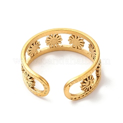 Ionenplattierung (IP) 304 Edelstahl Blume offene Manschette Ring finden&nbsp;STAS-K253-03G