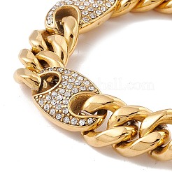 Armband mit ovalen Gliederketten aus Kristall-Strassen&nbsp;BJEW-E107-05G-02