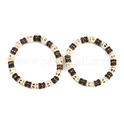 2 Stück Stretch-Armbänder aus natürlichen Kokosnuss- und synthetischen Türkis- und nicht magnetischen synthetischen Hämatitperlen für Männer und Frauen&nbsp;BJEW-JB12133