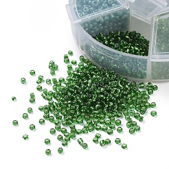 6 color 12/0 cuentas de semillas de vidrio&nbsp;SEED-X0052-03C-2mm