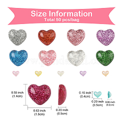 50 Stück 2 Arten Harz Cabochons&nbsp;CRES-YW0002-39