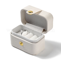 Rechteckige Aufbewahrungsboxen für Schmuckringe aus PU-Leder&nbsp;CON-K002-06D