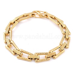 Bracciali a catena a maglie trapezoidali in acciaio inossidabile 304 per donne e uomini&nbsp;BJEW-F488-46G