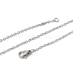12 Stück 1.8 mm 304 Edelstahl strukturierte Kabelkette Halskette für Damen und Herren&nbsp;NJEW-H093-11P