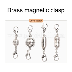 Convertisseur de fermoirs magnétiques en laiton de style 8set 4&nbsp;KK-YW0001-37