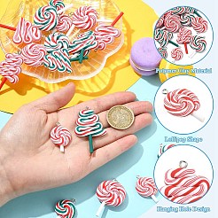 18pcs 6 Arten handgemachte Polymer-Ton-Anhänger&nbsp;CLAY-YW0002-68