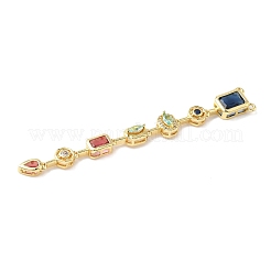 Gros pendentifs en laiton avec zircone cubique de micro pave&nbsp;KK-G547-01G