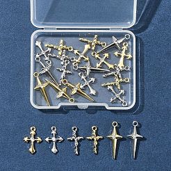 24 Stück 6 Stile Rack-Plating-Legierungsanhänger&nbsp;FIND-FS0003-44