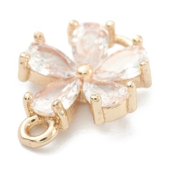 Pendenti in ottone con zirconi chiari&nbsp;ZIRC-O042-02G