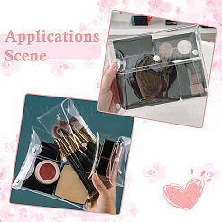 2 tragbare transparente Make-up-Pinseltasche aus PVC&nbsp;MRMJ-SP0001-12C