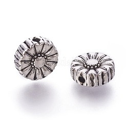 Perles de fleurs en alliage de style tibétain&nbsp;X-TIBEP-GC190-AS-RS