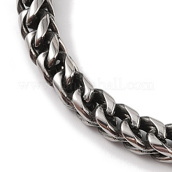 Weizenkettenarmbänder aus 304 Edelstahl für Männer&nbsp;BJEW-B096-36B-AS