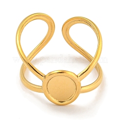 Componentes de anillo de puño ovalado de acero inoxidable 304 con recubrimiento iónico (IP)&nbsp;RJEW-A043-07G