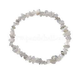Bracelets extensibles en perles de labradorite naturelle pour hommes et femmes&nbsp;BJEW-JB12086-01