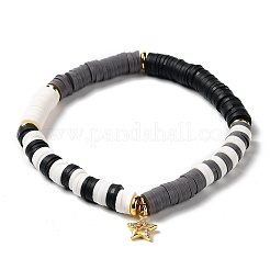 10 Stück 10 Stile Polymerton Heishi Perlen Stretch Armbänder Sets&nbsp;BJEW-JB05923