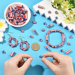 80pcs 4 Arten handgemachte Polymer-Ton-Perlen&nbsp;CLAY-YW0002-71