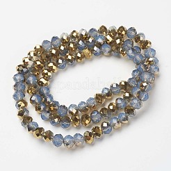 Abalorios de vidrio electroplate hebras&nbsp;EGLA-A034-J3mm-O06