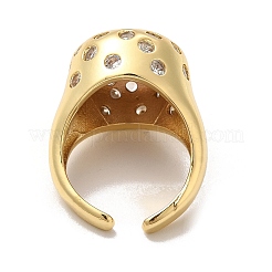 Bagues de manchette en laiton micro pavé de zircone cubique&nbsp;RJEW-C054-01G