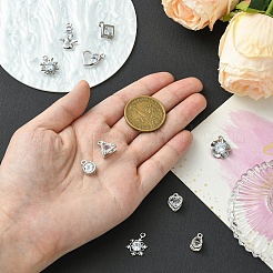 10 pz 10 stili lega micro pavé zirconia cubica trasparente ciondoli&nbsp;ZIRC-YW0001-13