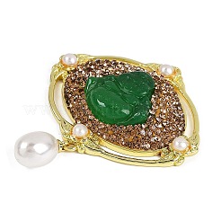 Messing Strass Anhänger&nbsp;KK-P282-01G