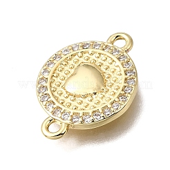 Religion Messing Micro Pave klare Zirkonia Verbindungsstück Charms&nbsp;KK-G602-07G-03