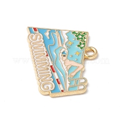 Pendentifs d'émail en alliage&nbsp;FIND-H047-04G-02