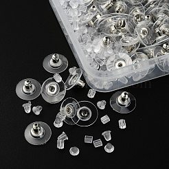 300 Stück 3-teilige Ohrmuttern aus Messing und Kunststoff&nbsp;FIND-YW0002-17P