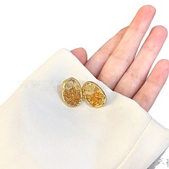 Boucles d'oreilles puces en alliage et verre&nbsp;WGA8529-01